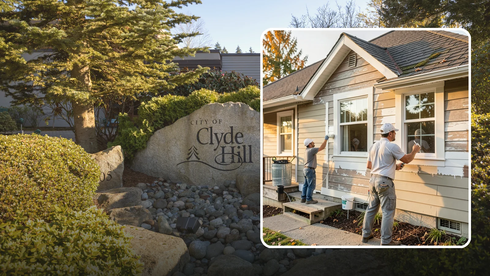 Siding Painting in Clyde Hill, King County, WA - We prep and paint existing siding to renew its appearance and reinforce its defense against PNW moisture.