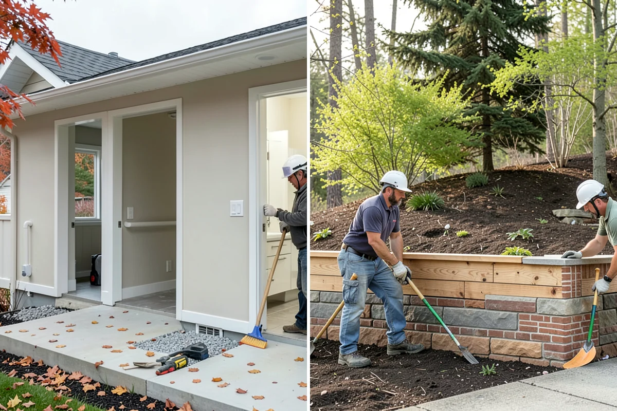 Siding Painting in Concrete, Skagit County, WA - Wash and scrape loose or failing paint