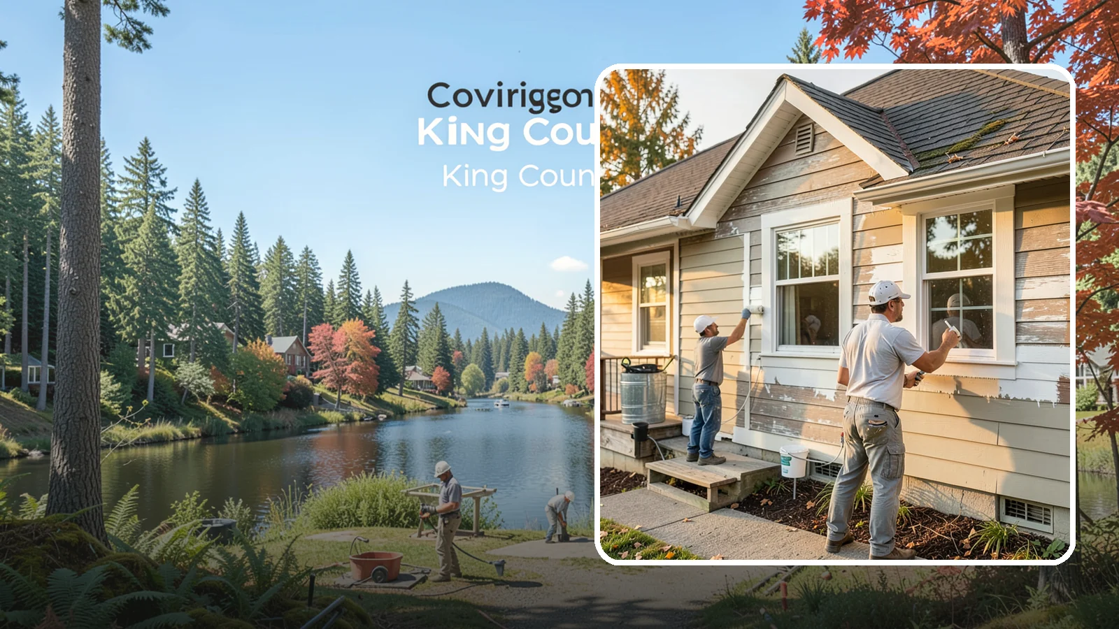 Siding Painting in Covington, King County, WA - We prep and paint existing siding to renew its appearance and reinforce its defense against PNW moisture.