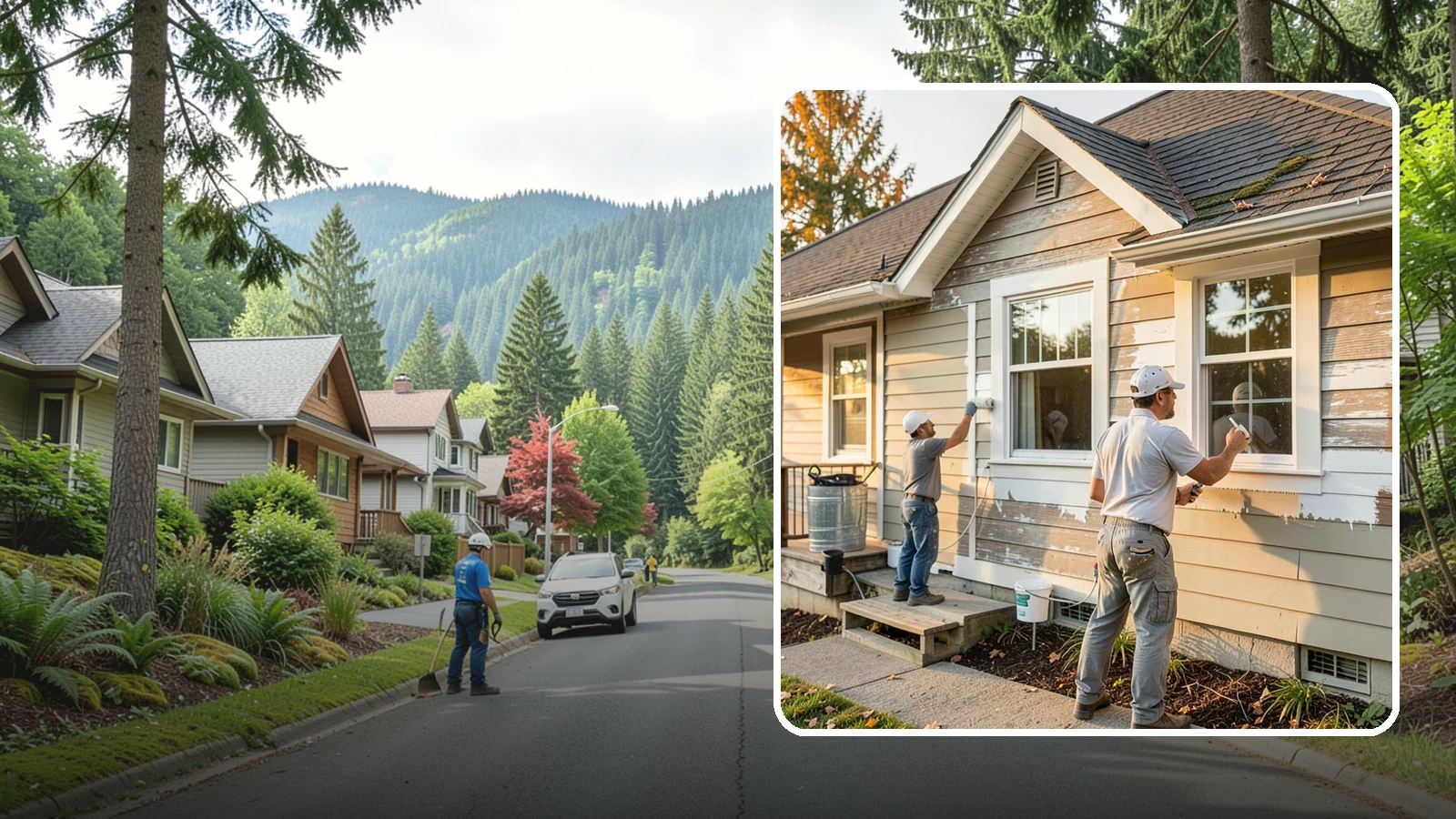 Siding Painting in Darrington, Snohomish County, WA - We prep and paint existing siding to renew its appearance and reinforce its defense against PNW moisture.