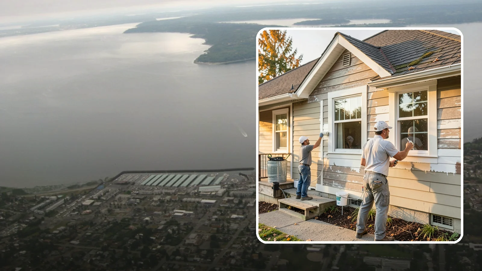 Siding Painting in Des Moines, King County, WA - We prep and paint existing siding to renew its appearance and reinforce its defense against PNW moisture.