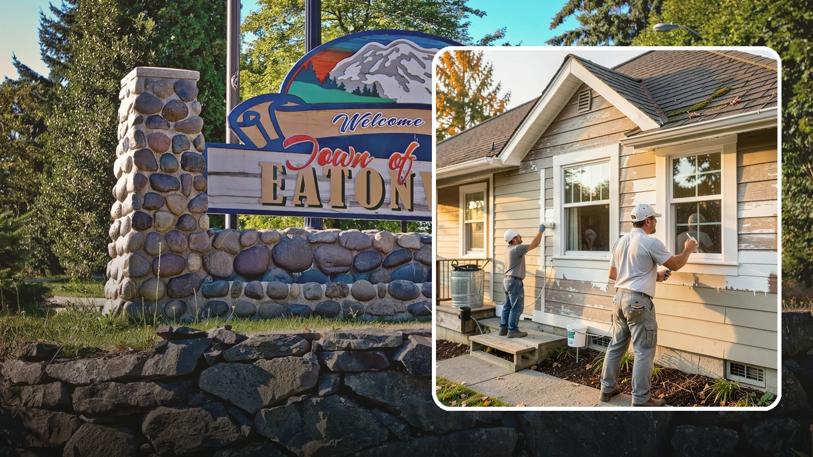 Siding Painting in Eatonville, Pierce County, WA - We prep and paint existing siding to renew its appearance and reinforce its defense against PNW moisture.