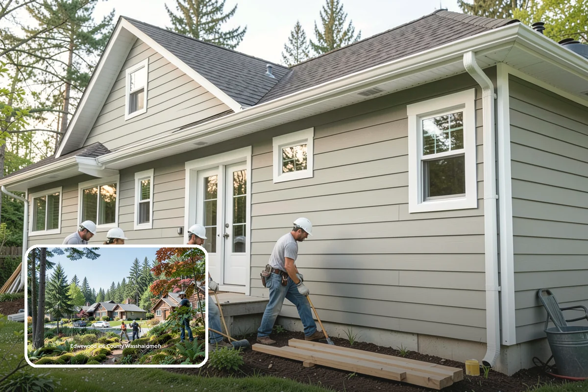 Siding Painting in Edgewood, Pierce County, WA - Renews faded, chalking, or peeling siding