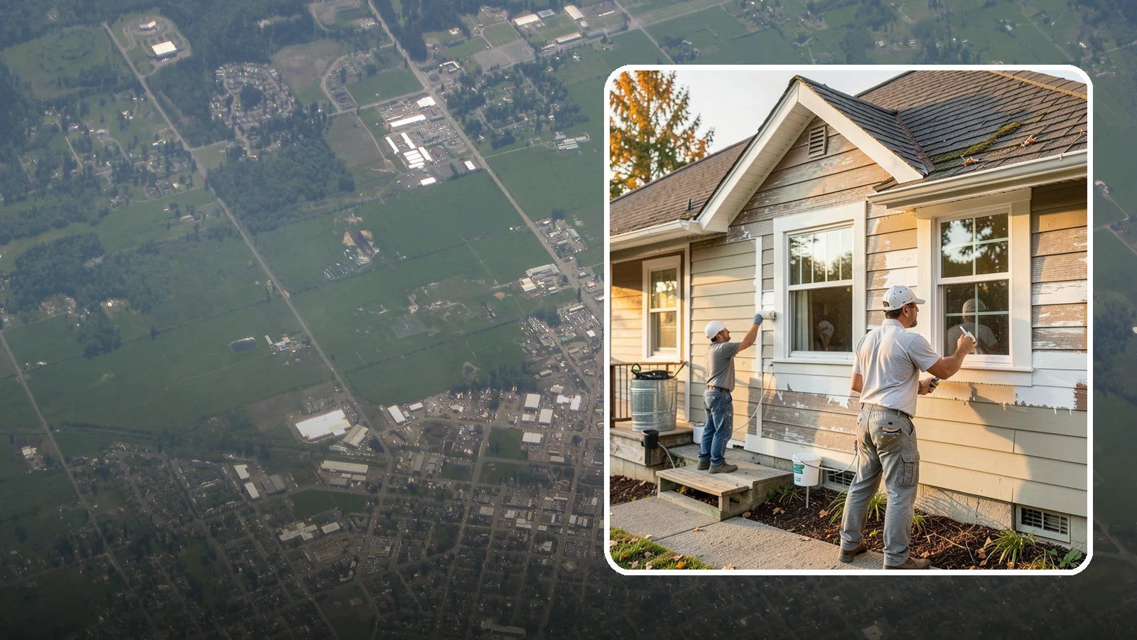 Siding Painting in Enumclaw, King County, WA - We prep and paint existing siding to renew its appearance and reinforce its defense against PNW moisture.