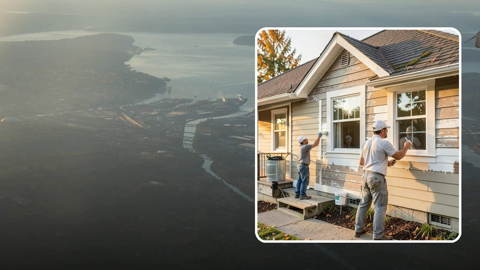 Siding Painting in Fife, Pierce County, WA - We prep and paint existing siding to renew its appearance and reinforce its defense against PNW moisture.
