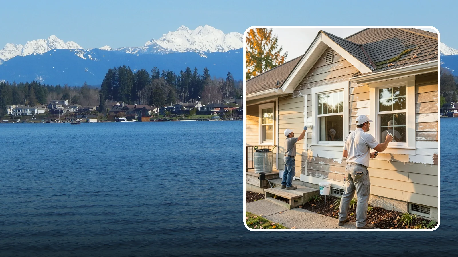 Siding Painting in Lake Stevens, Snohomish County, WA - We prep and paint existing siding to renew its appearance and reinforce its defense against PNW moisture.