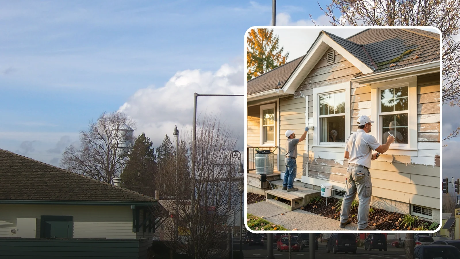 Siding Painting in Marysville, Snohomish County, WA - We prep and paint existing siding to renew its appearance and reinforce its defense against PNW moisture.