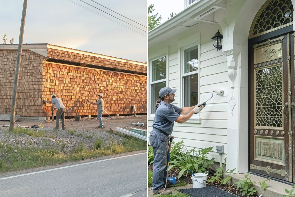 Siding Painting in Medina, King County, WA - Wash and scrape loose or failing paint