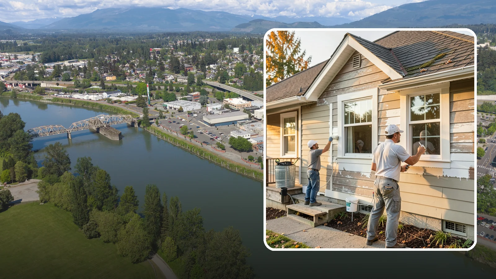 Siding Painting in Mount Vernon, Skagit County, WA - We prep and paint existing siding to renew its appearance and reinforce its defense against PNW moisture.