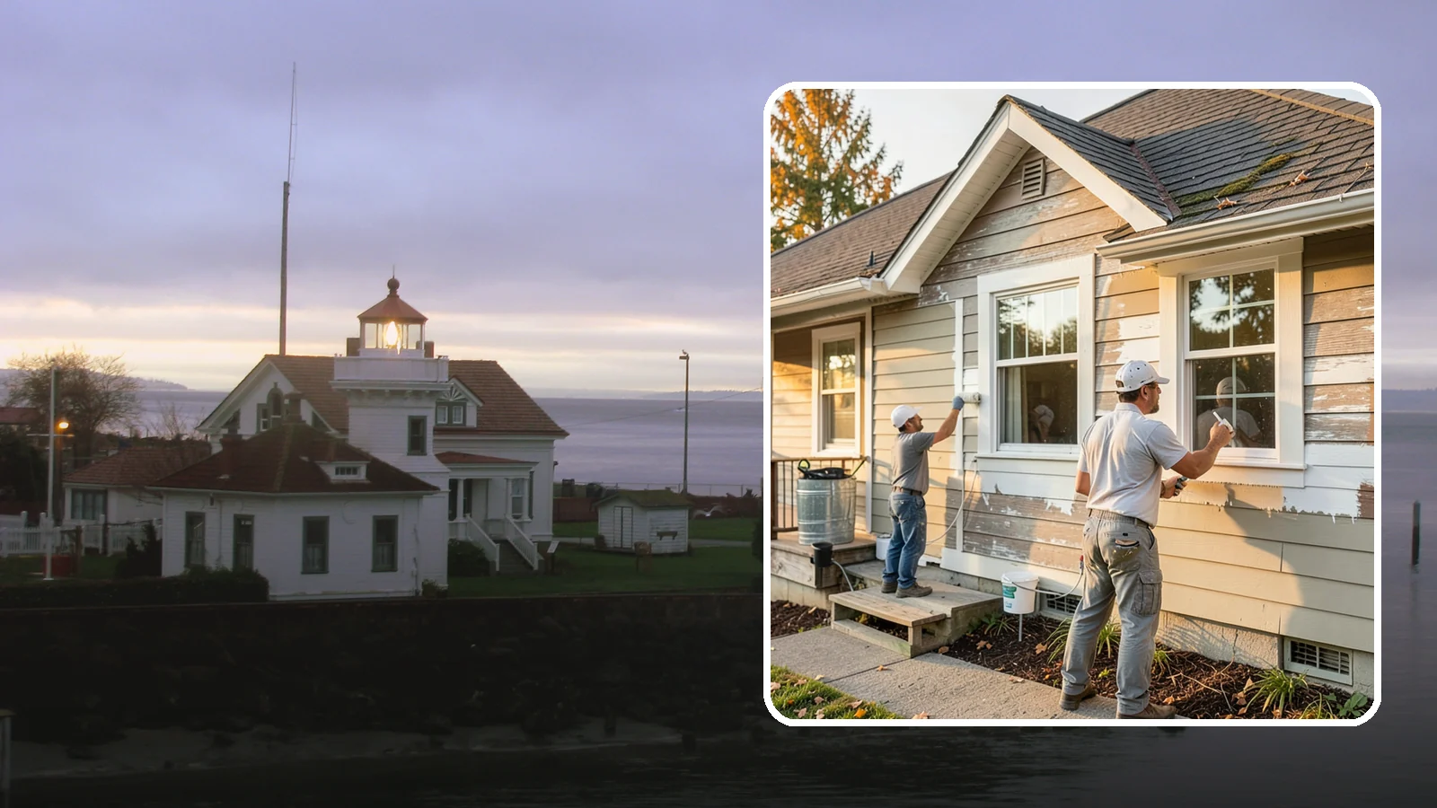 Siding Painting in Mukilteo, Snohomish County, WA - We prep and paint existing siding to renew its appearance and reinforce its defense against PNW moisture.