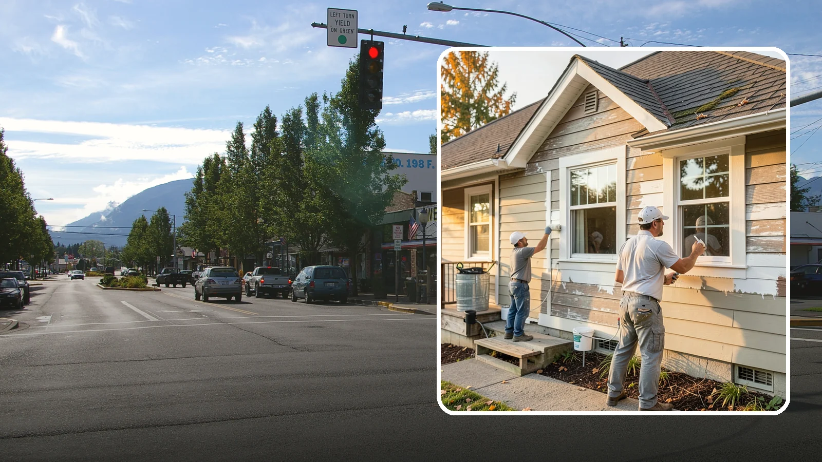 Siding Painting in North Bend, King County, WA - We prep and paint existing siding to renew its appearance and reinforce its defense against PNW moisture.