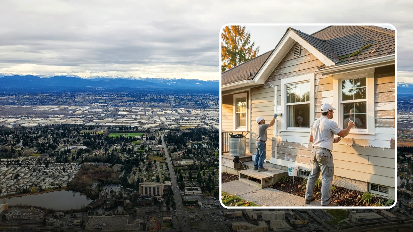 Siding Painting in SeaTac, King County, WA - We prep and paint existing siding to renew its appearance and reinforce its defense against PNW moisture.