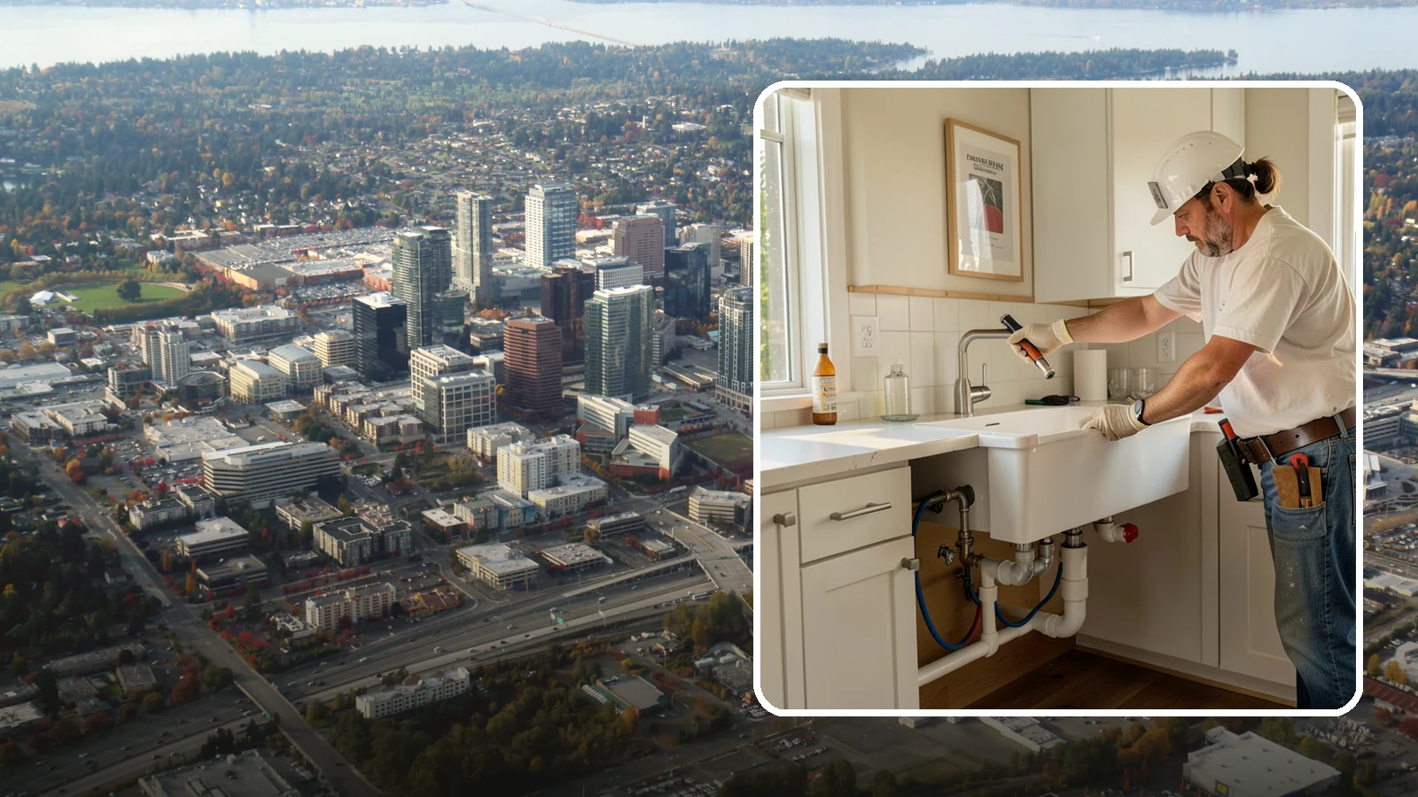 Sink Installation in Bellevue, King County, WA - Installing a new kitchen sink, including drop-in, undermount, or farmhouse styles, with proper drain and supply connections.