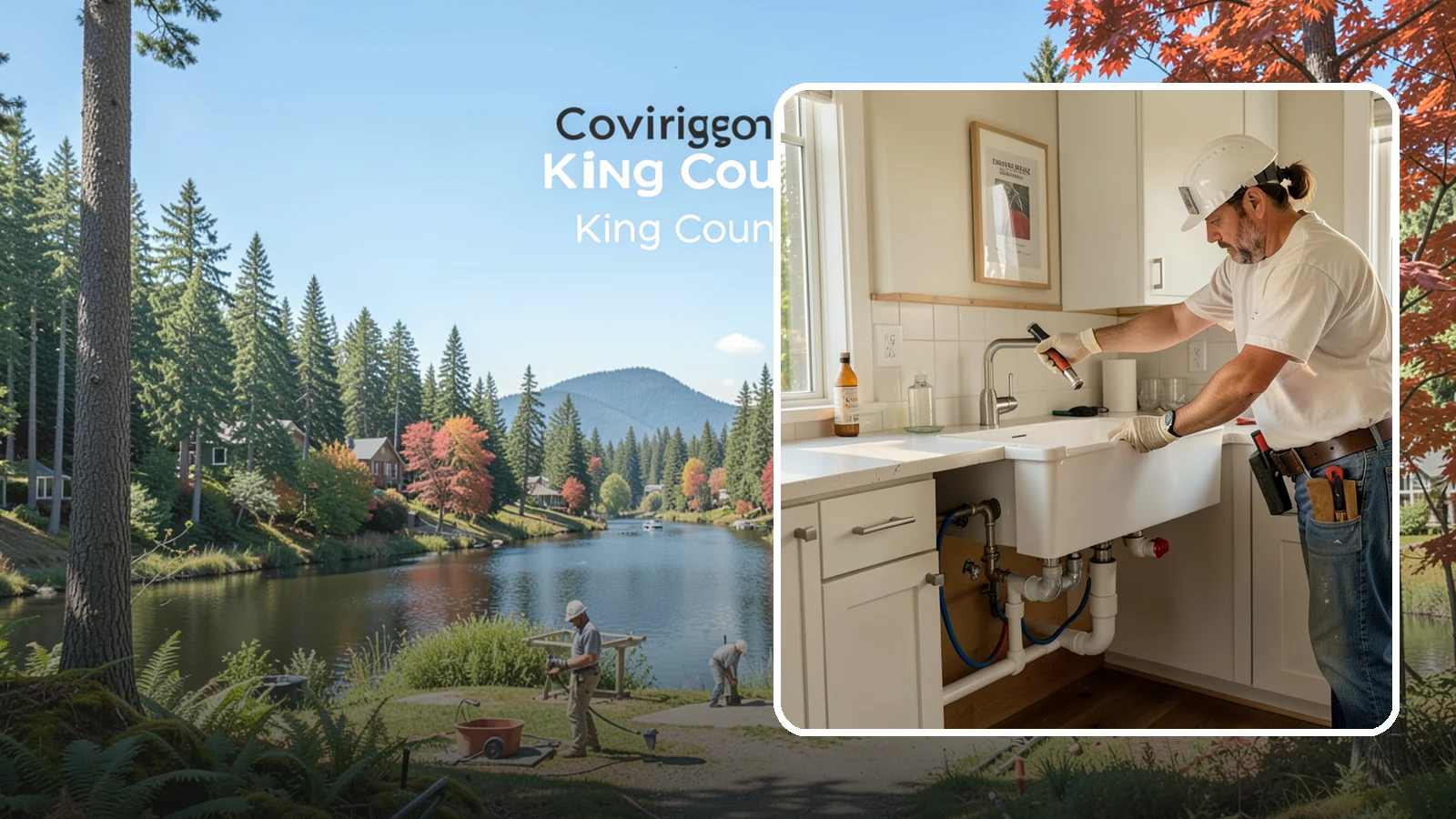 Sink Installation in Covington, King County, WA - Installing a new kitchen sink, including drop-in, undermount, or farmhouse styles, with proper drain and supply connections.