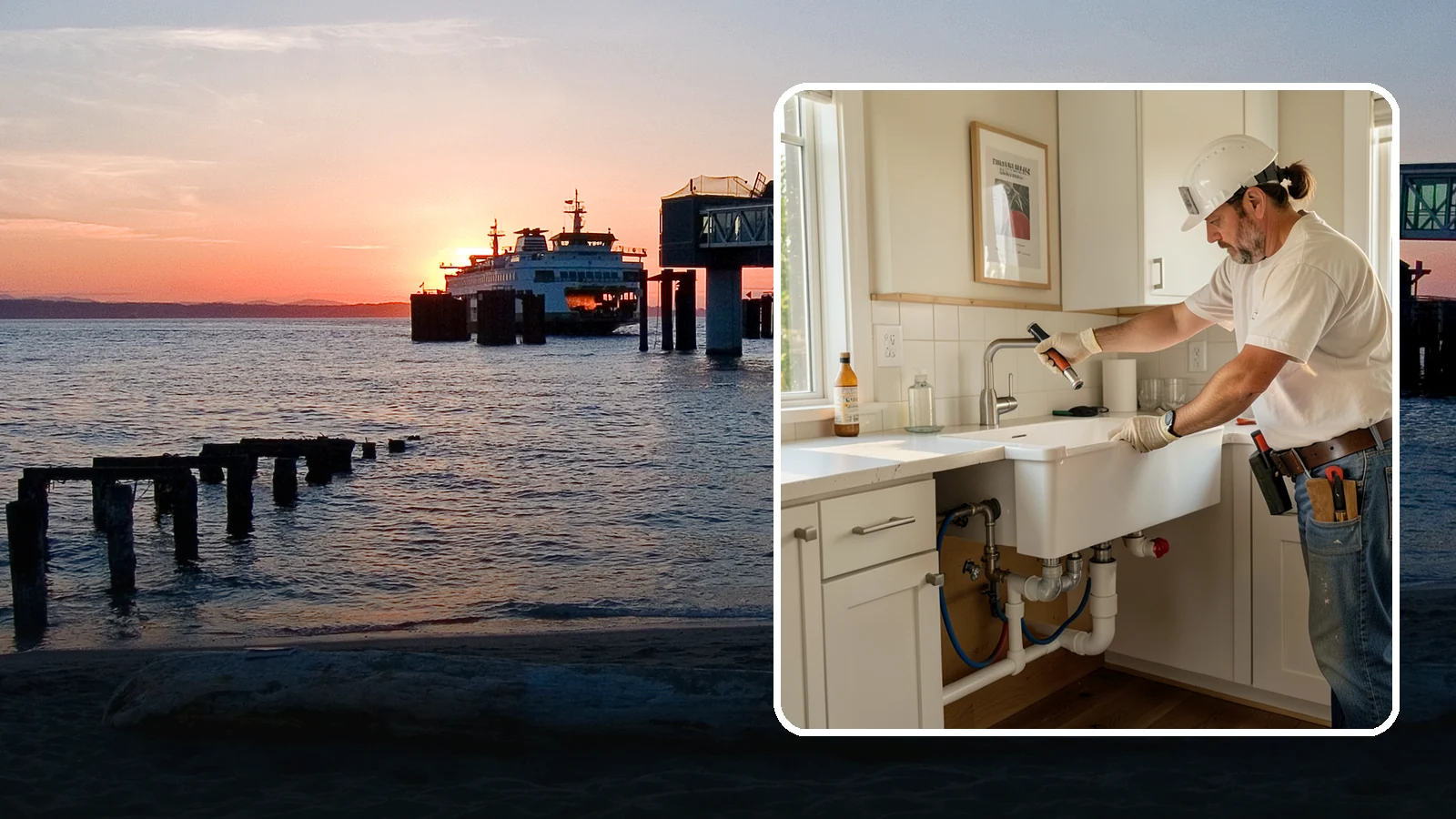 Sink Installation in Edmonds, Snohomish County, WA - Installing a new kitchen sink, including drop-in, undermount, or farmhouse styles, with proper drain and supply connections.