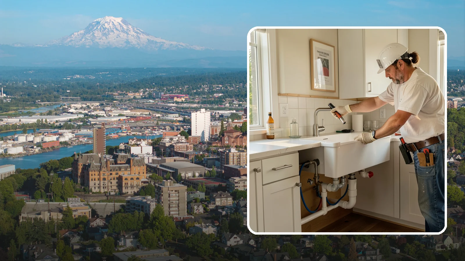 Sink Installation in Tacoma, Pierce County, WA - Installing a new kitchen sink, including drop-in, undermount, or farmhouse styles, with proper drain and supply connections.