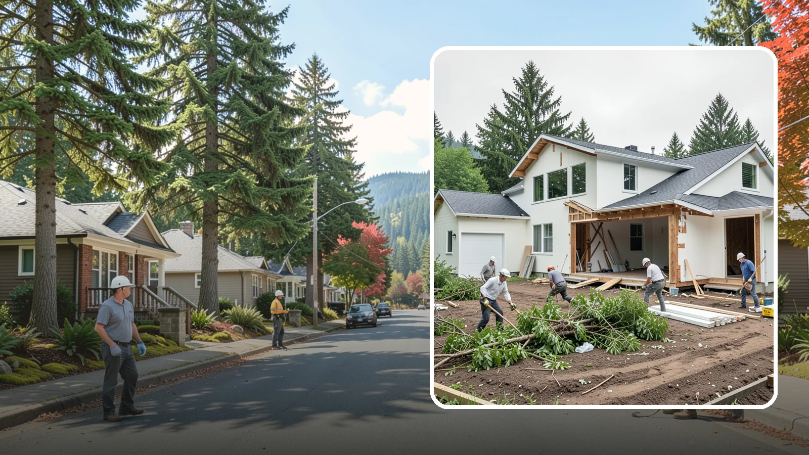 Site Clearing in Hunts Point, King County, WA - We clear brush, trees, and obstructions to turn a raw or overgrown lot into a workable building site.