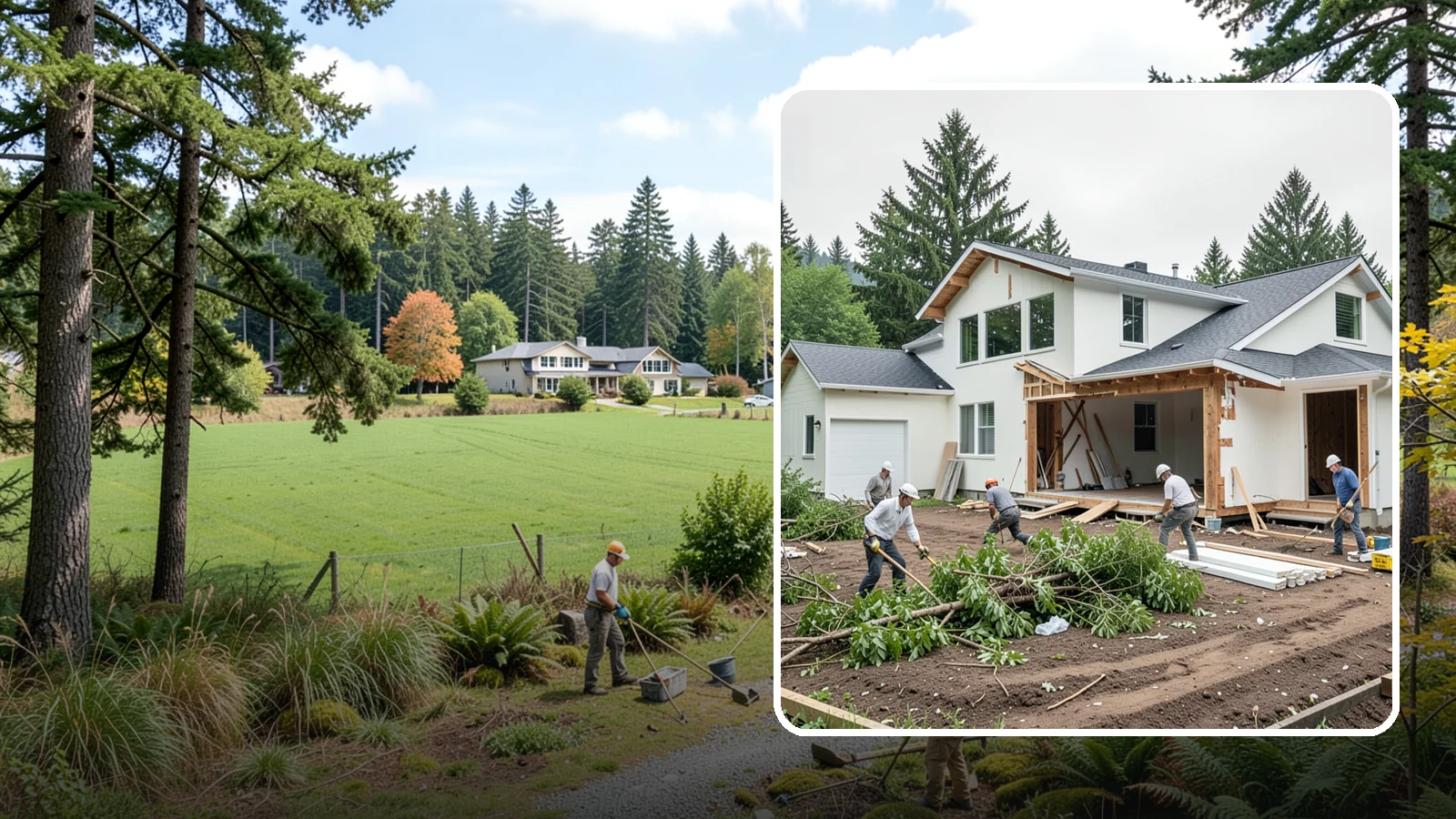 Site Clearing in Lyman, Skagit County, WA - We clear brush, trees, and obstructions to turn a raw or overgrown lot into a workable building site.