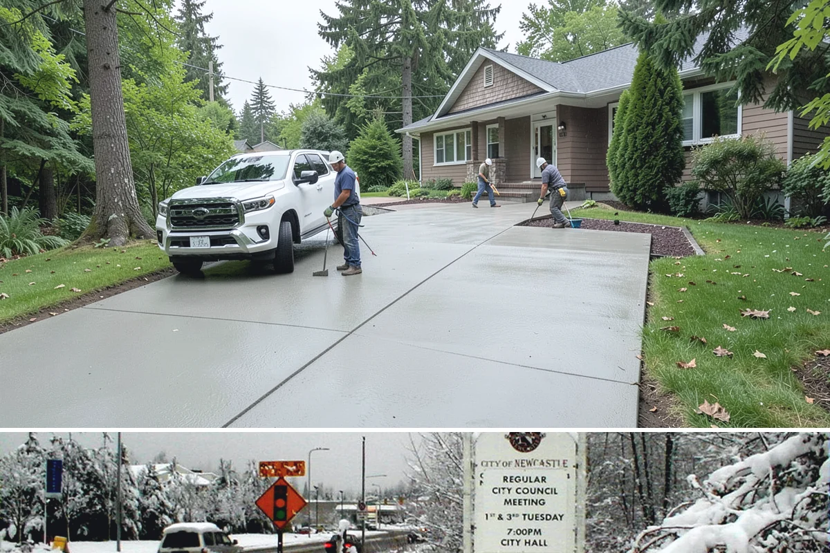 Site Clearing in Newcastle, King County, WA - Site clearing goes fastest on firm, dry ground, so we favor the drier months to limit rutting and erosion on the lot.