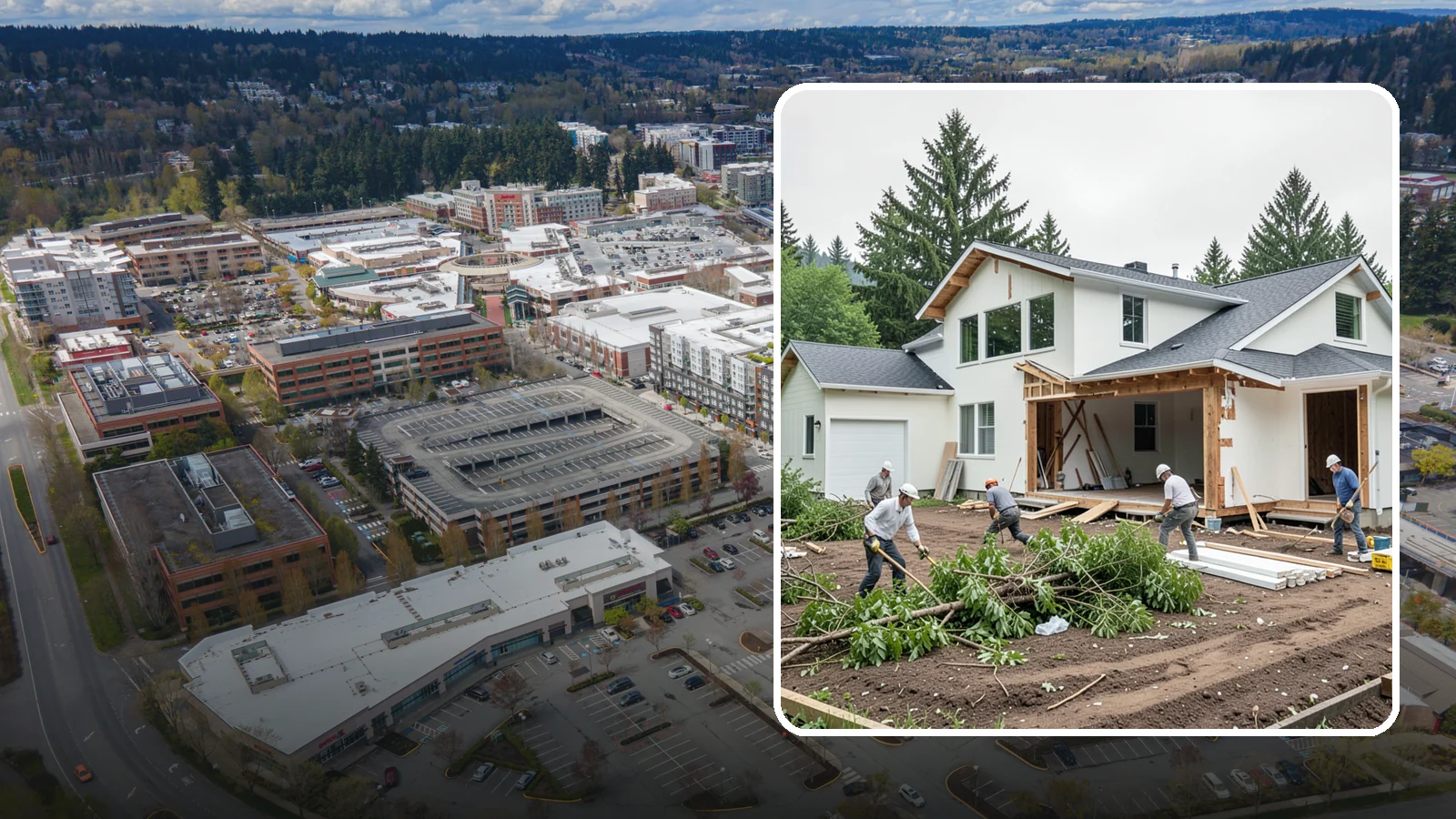 Site Clearing in Redmond, King County, WA - We clear brush, trees, and obstructions to turn a raw or overgrown lot into a workable building site.