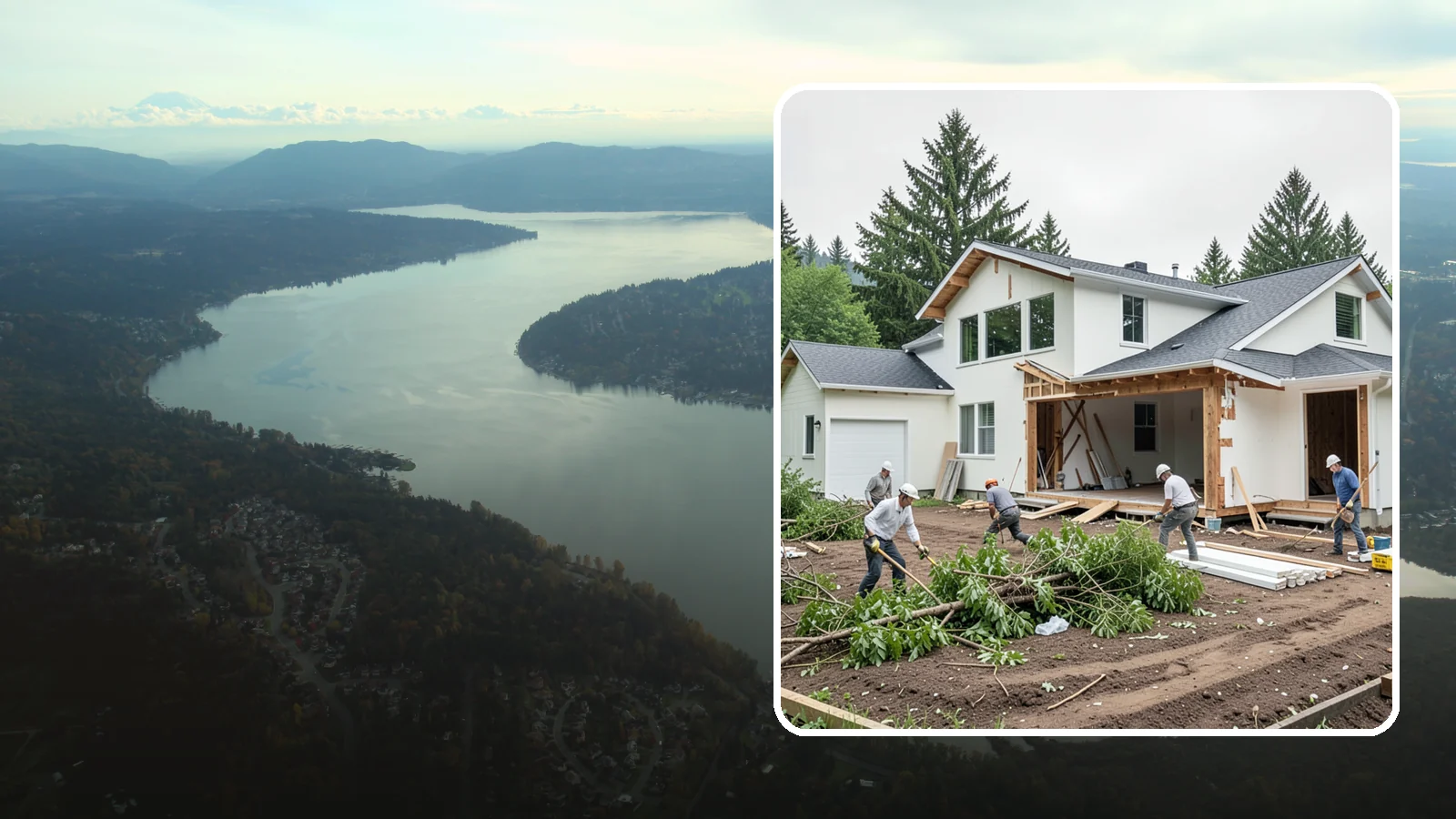 Site Clearing in Sammamish, King County, WA - We clear brush, trees, and obstructions to turn a raw or overgrown lot into a workable building site.
