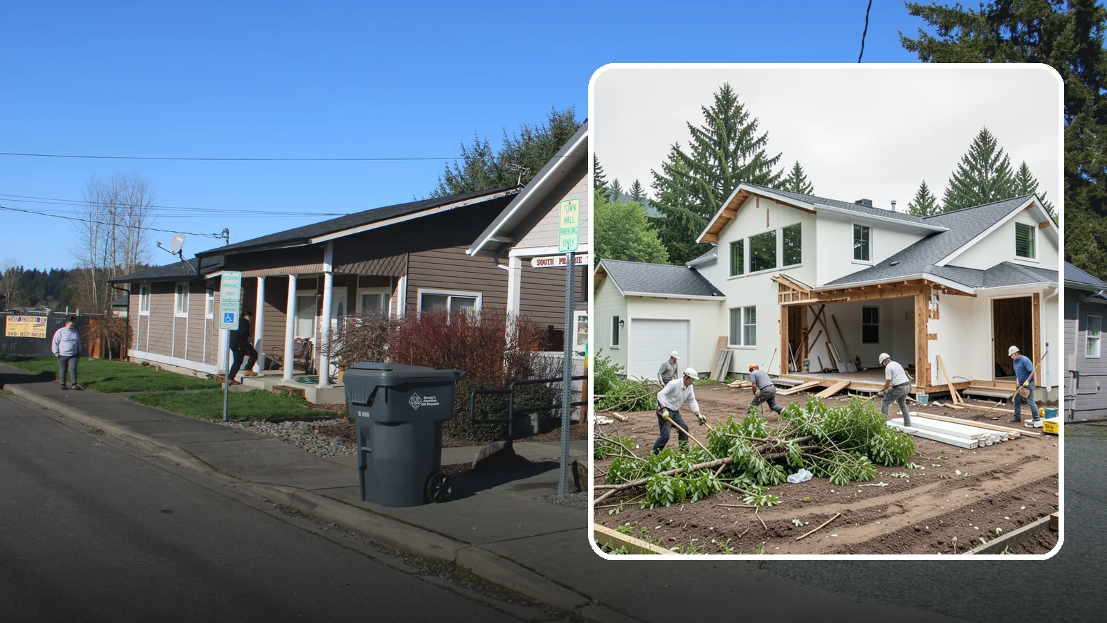 Site Clearing in South Prairie, Pierce County, WA - We clear brush, trees, and obstructions to turn a raw or overgrown lot into a workable building site.