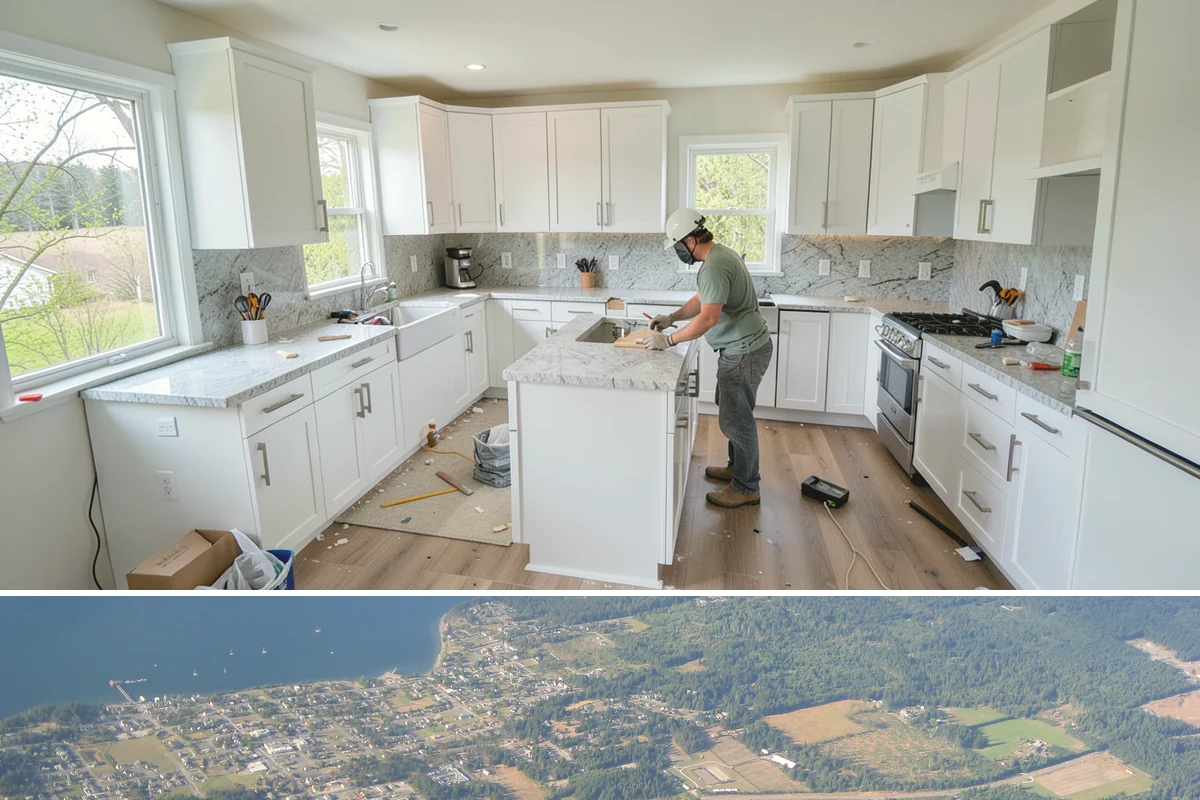 Skim Coating in Coupeville, Island County, WA - Skim coating is interior work done year-round, a productive choice during the wet Pacific Northwest winter.
