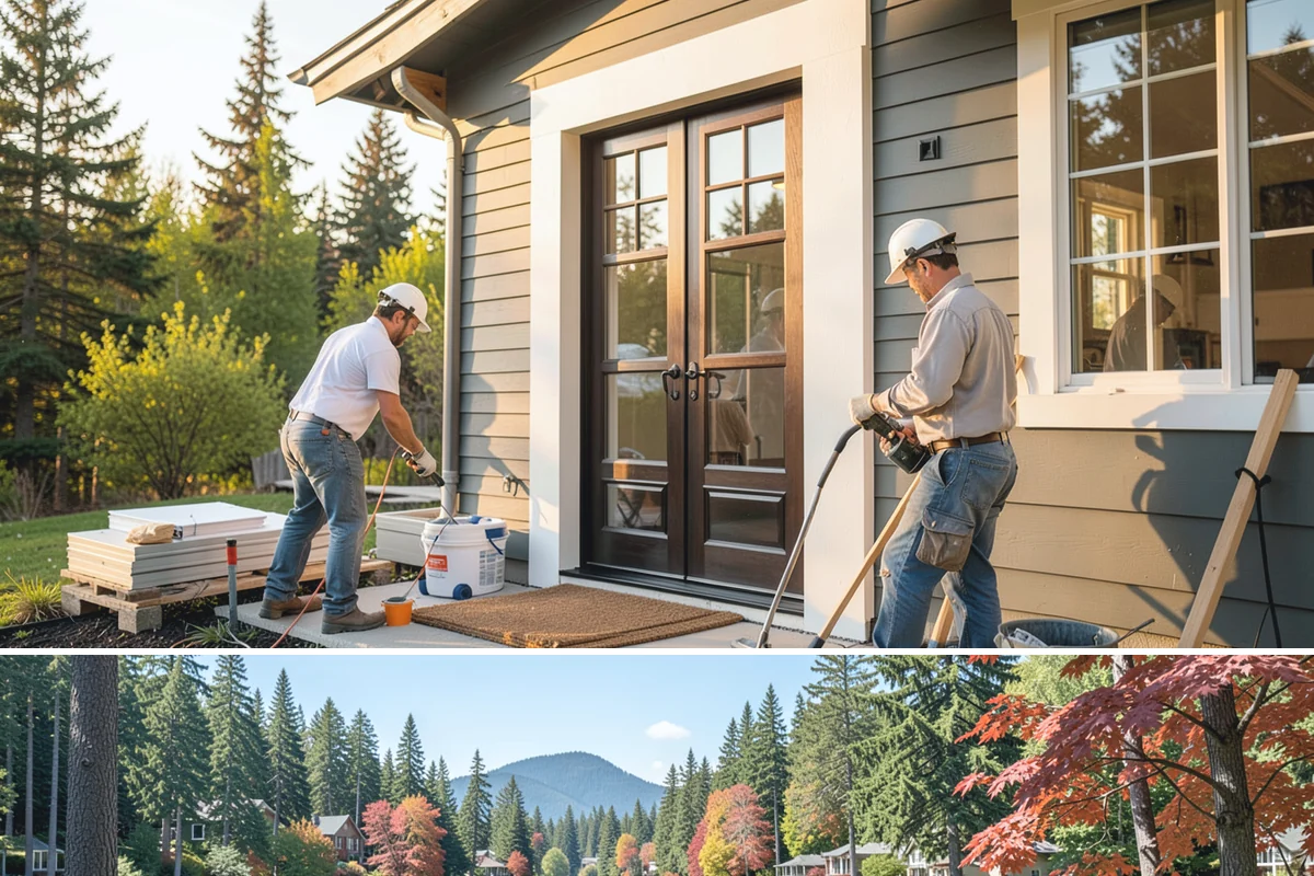Skim Coating in Covington, King County, WA - Skim coating is interior work done year-round, a productive choice during the wet Pacific Northwest winter.