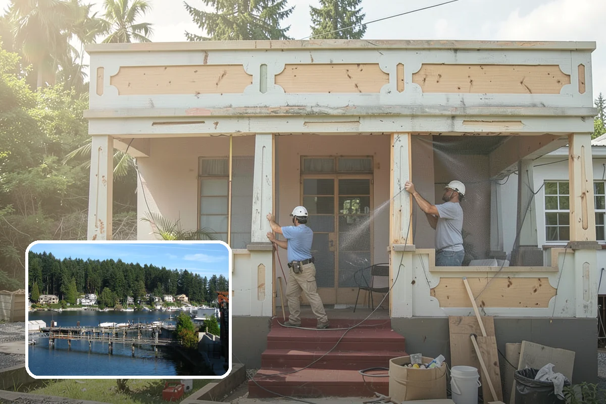 Skim Coating in Gig Harbor, Pierce County, WA - A uniformly smooth surface over damaged walls
