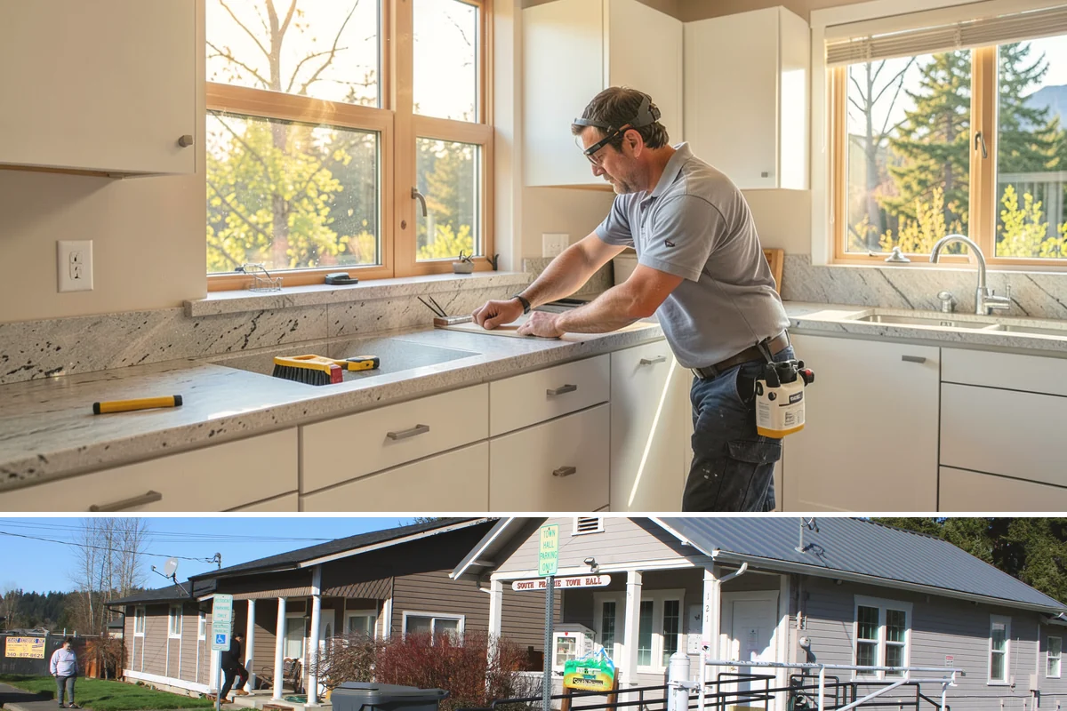 Skim Coating in South Prairie, Pierce County, WA - Skim coating is interior work done year-round, a productive choice during the wet Pacific Northwest winter.