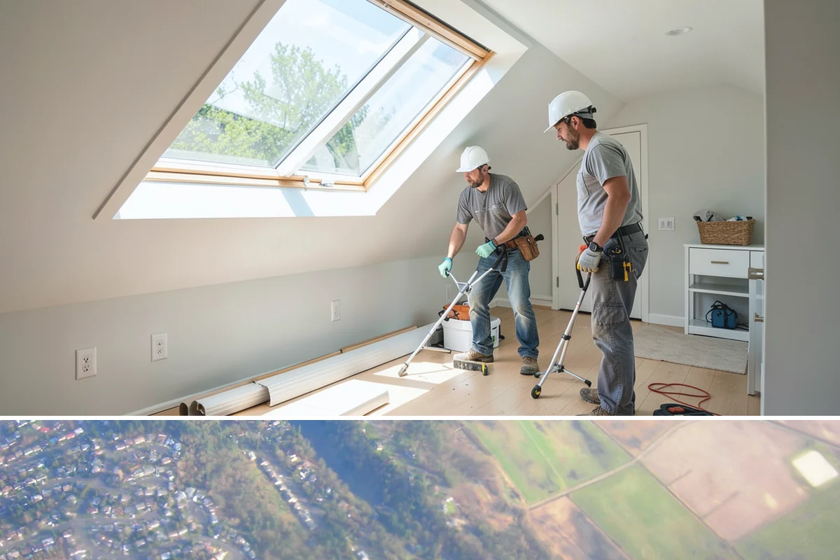 Skylight Installation in Algona, King County, WA - We install skylights in dry weather windows so the roof opening and flashing stay protected during the work.
