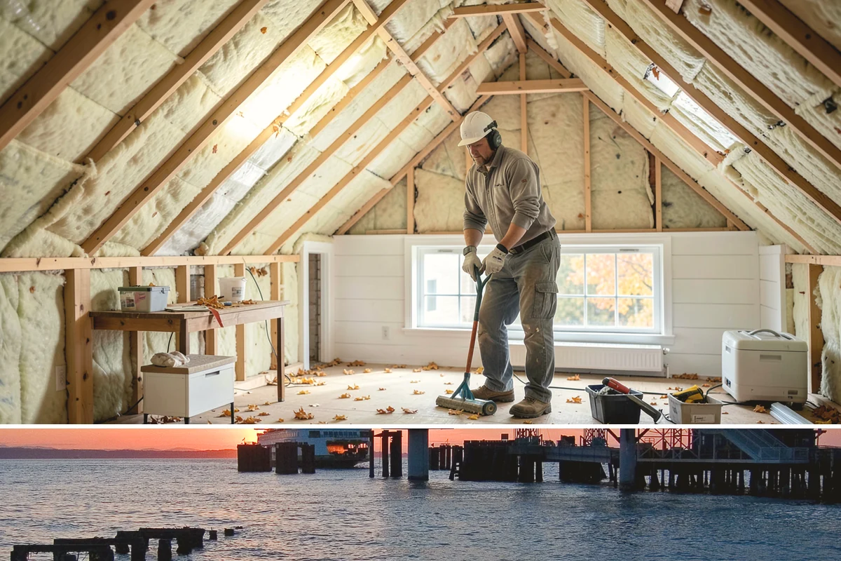 Skylight Installation in Edmonds, Snohomish County, WA - We install skylights in dry weather windows so the roof opening and flashing stay protected during the work.