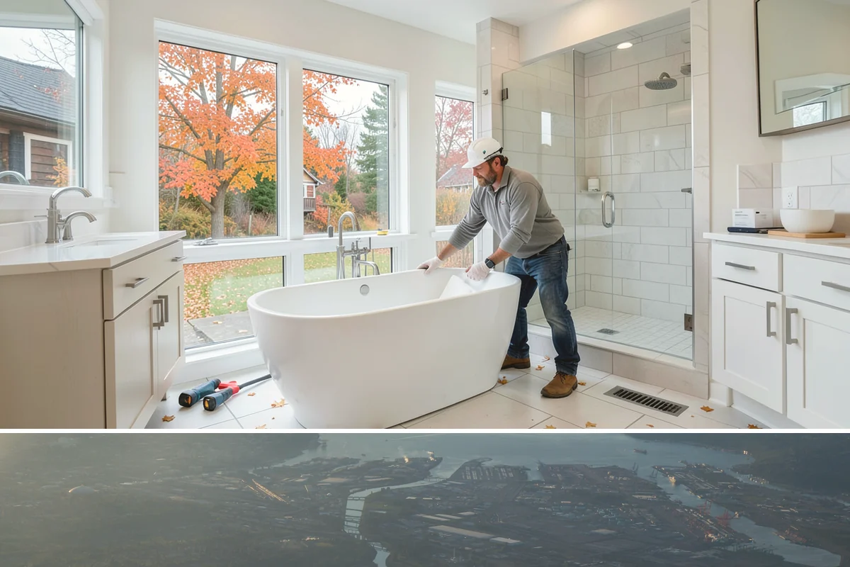 Skylight Installation in Fife, Pierce County, WA - We install skylights in dry weather windows so the roof opening and flashing stay protected during the work.