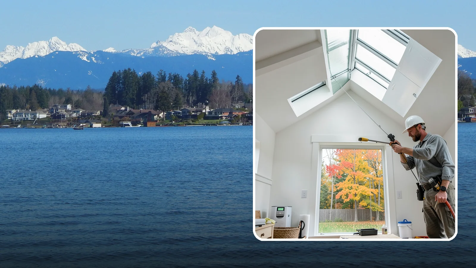 Skylight Installation in Lake Stevens, Snohomish County, WA - Professionally installed skylights that flood dark Northwest rooms with natural light and stay watertight.