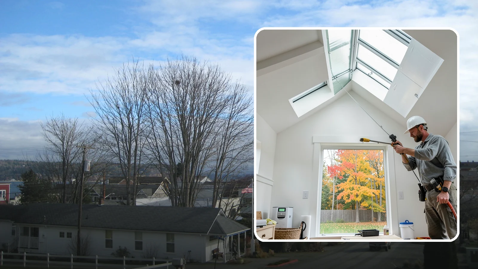 Skylight Installation in Langley, Island County, WA - Professionally installed skylights that flood dark Northwest rooms with natural light and stay watertight.