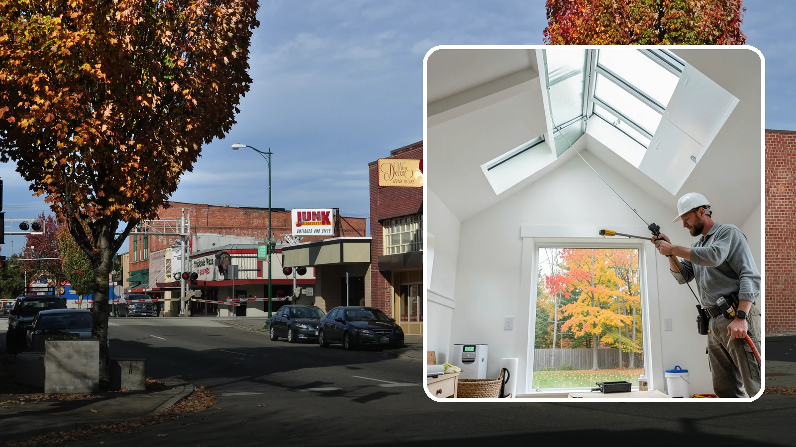 Skylight Installation in Puyallup, Pierce County, WA - Professionally installed skylights that flood dark Northwest rooms with natural light and stay watertight.