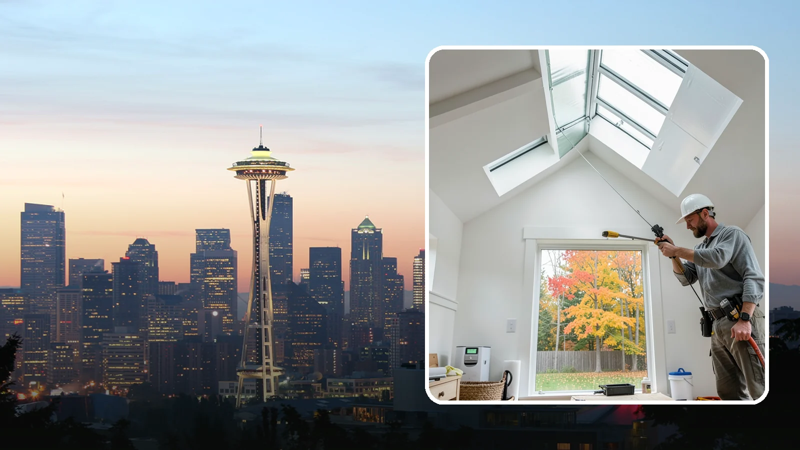Skylight Installation in Seattle, King County, WA - Professionally installed skylights that flood dark Northwest rooms with natural light and stay watertight.