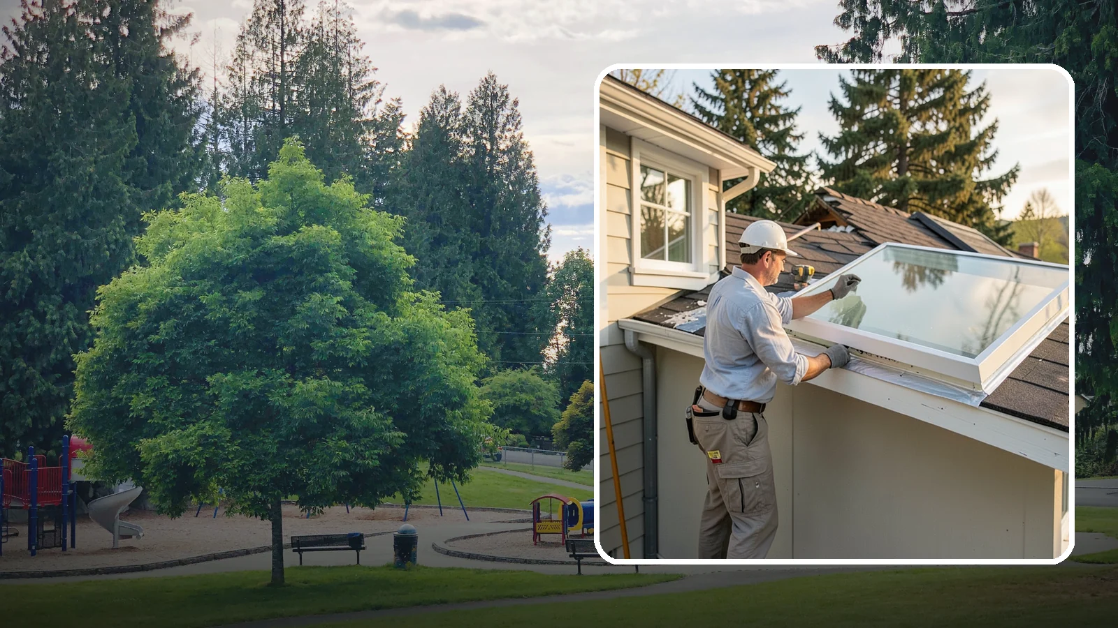 Skylight Replacement in Bonney Lake, Pierce County, WA - Swap out aging, foggy, or leaking skylights for efficient new units without disturbing your roof.