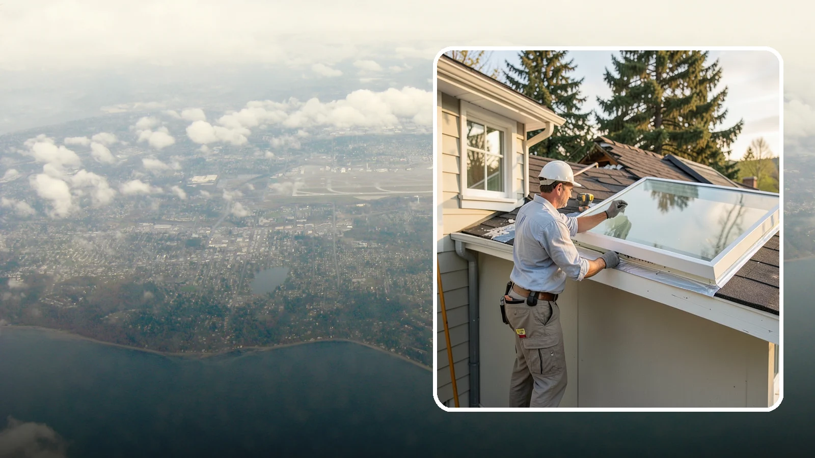 Skylight Replacement in Burien, King County, WA - Swap out aging, foggy, or leaking skylights for efficient new units without disturbing your roof.