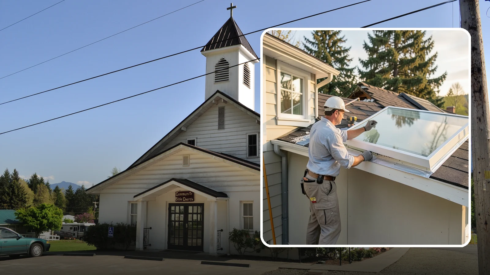 Skylight Replacement in Concrete, Skagit County, WA - Swap out aging, foggy, or leaking skylights for efficient new units without disturbing your roof.