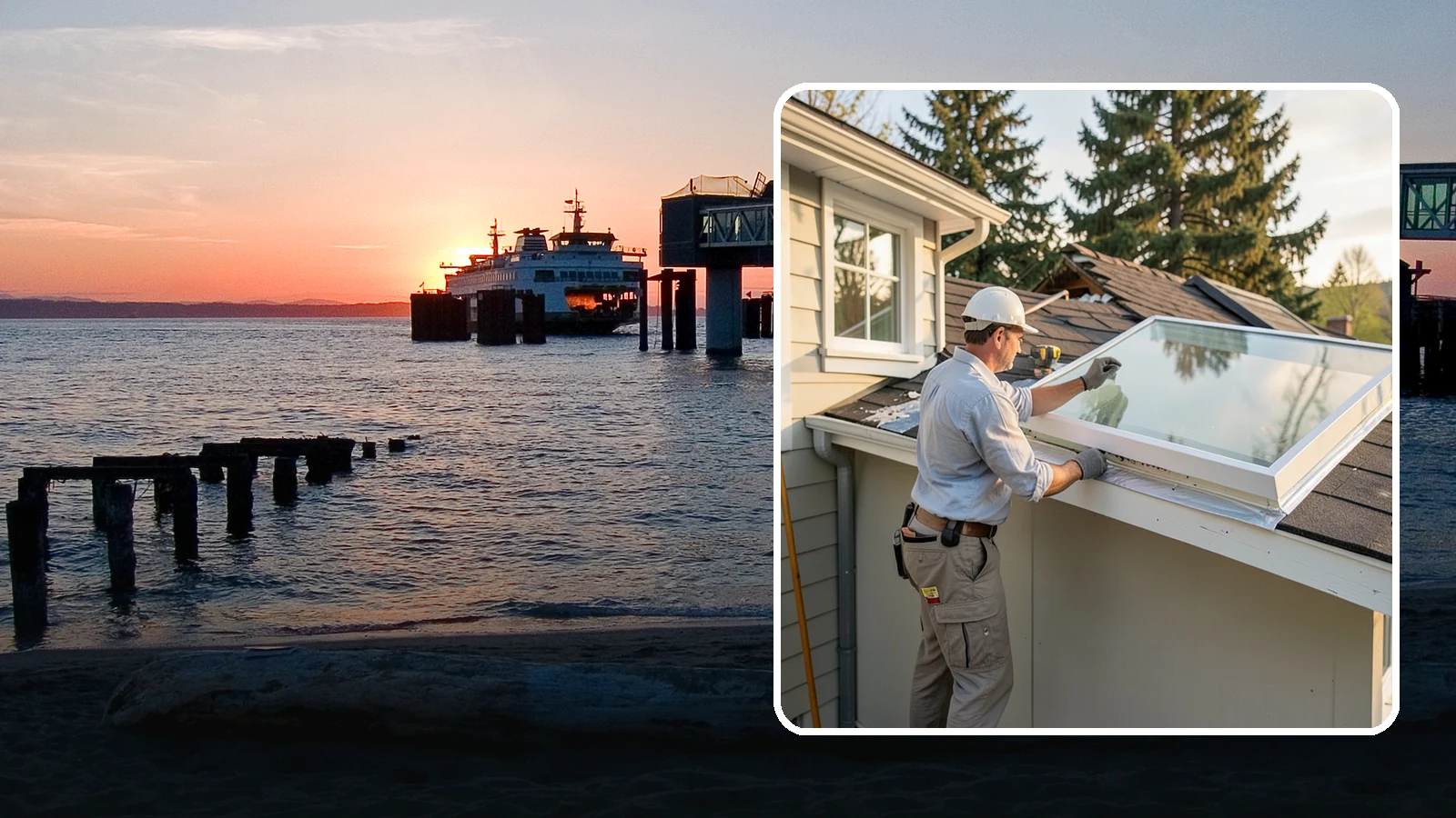 Skylight Replacement in Edmonds, Snohomish County, WA - Swap out aging, foggy, or leaking skylights for efficient new units without disturbing your roof.