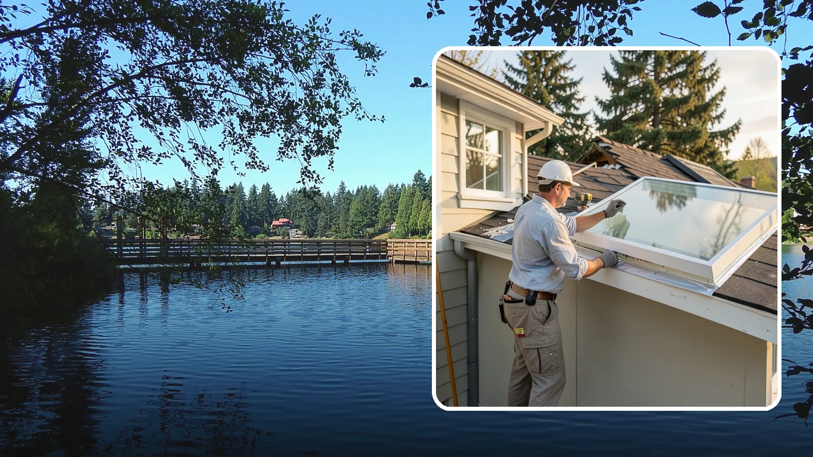 Skylight Replacement in Federal Way, King County, WA - Swap out aging, foggy, or leaking skylights for efficient new units without disturbing your roof.