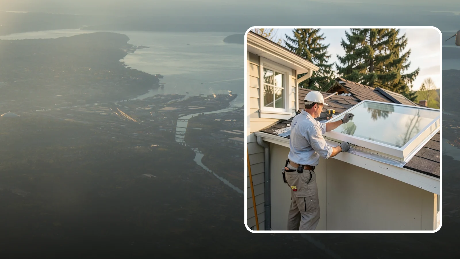 Skylight Replacement in Fife, Pierce County, WA - Swap out aging, foggy, or leaking skylights for efficient new units without disturbing your roof.
