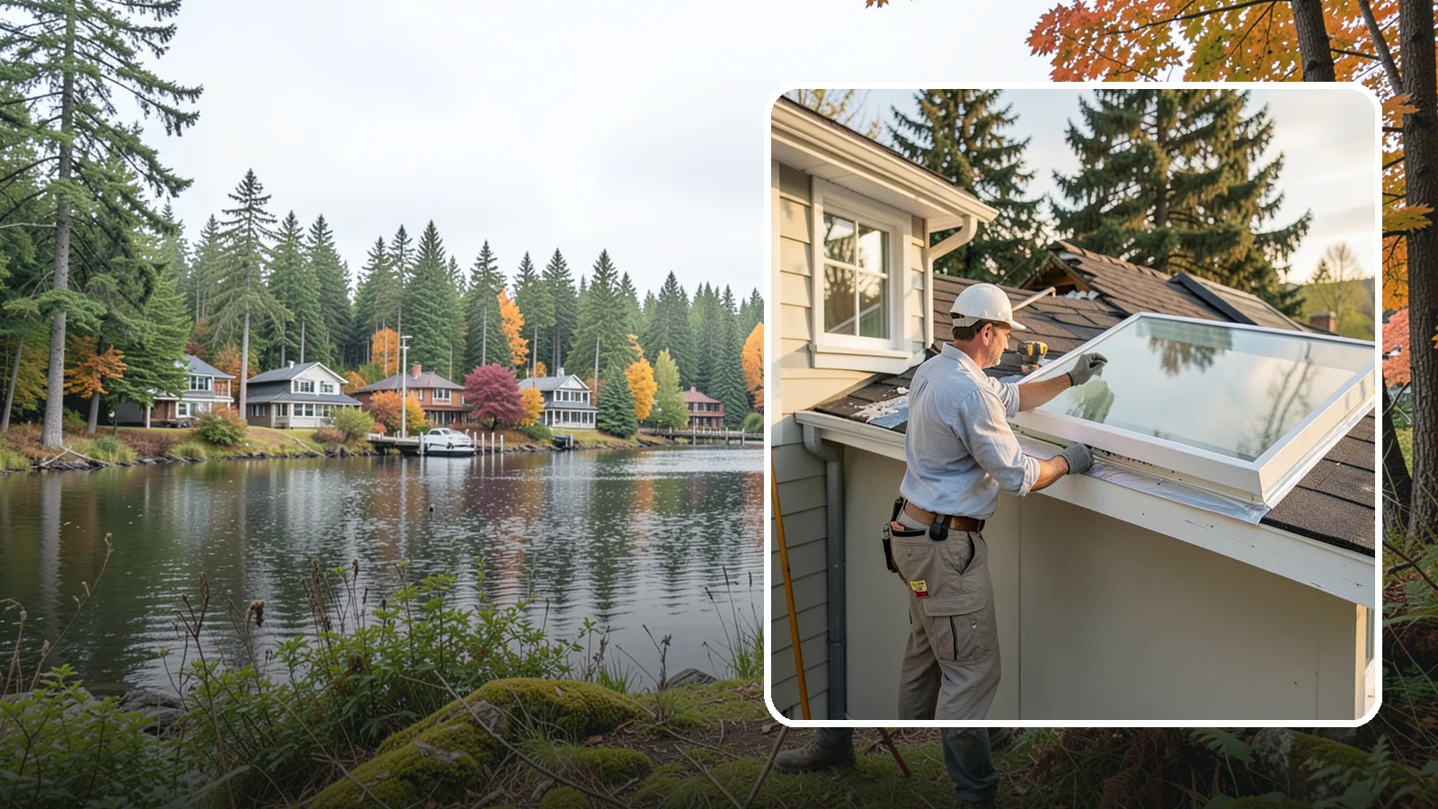 Skylight Replacement in La Conner, Skagit County, WA - Swap out aging, foggy, or leaking skylights for efficient new units without disturbing your roof.