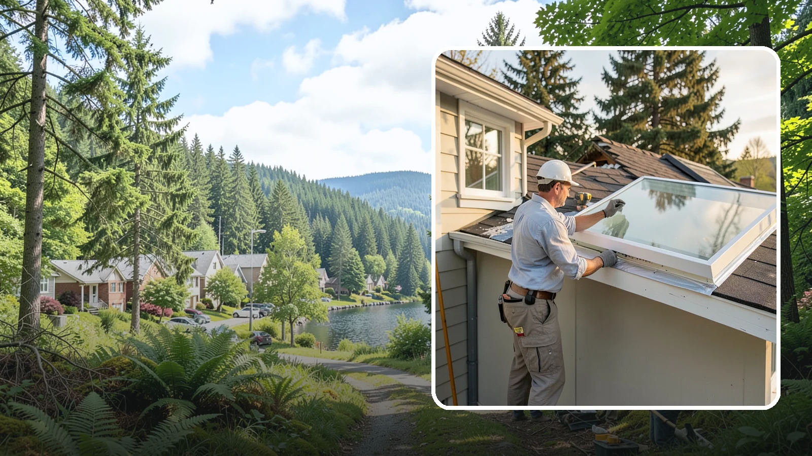 Skylight Replacement in Lake Forest Park, King County, WA - Swap out aging, foggy, or leaking skylights for efficient new units without disturbing your roof.