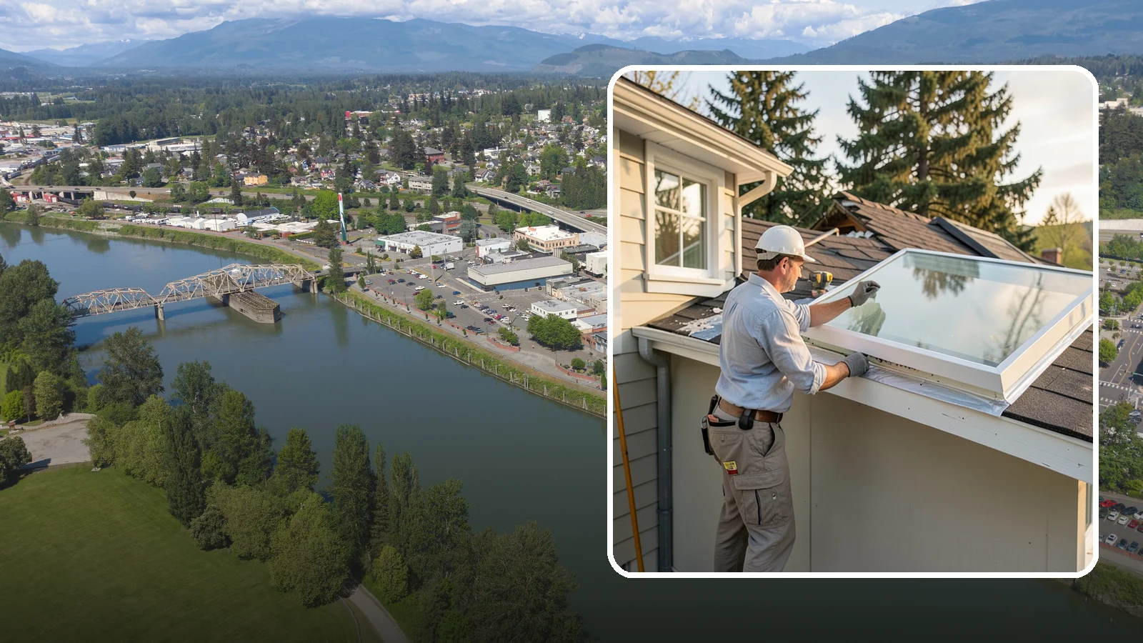 Skylight Replacement in Mount Vernon, Skagit County, WA - Swap out aging, foggy, or leaking skylights for efficient new units without disturbing your roof.
