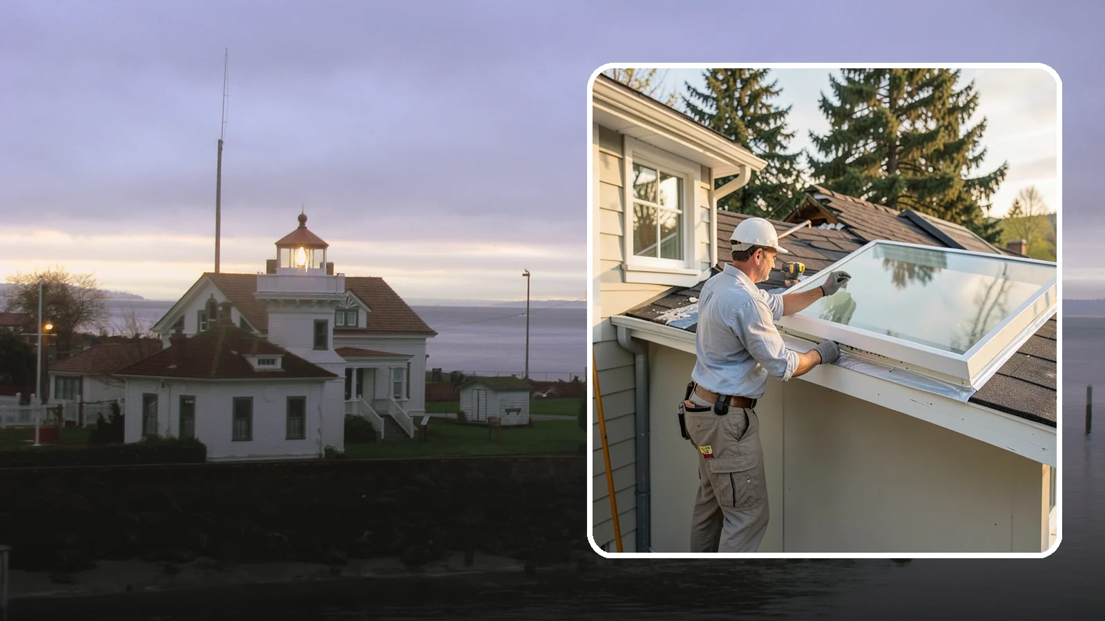 Skylight Replacement in Mukilteo, Snohomish County, WA - Swap out aging, foggy, or leaking skylights for efficient new units without disturbing your roof.