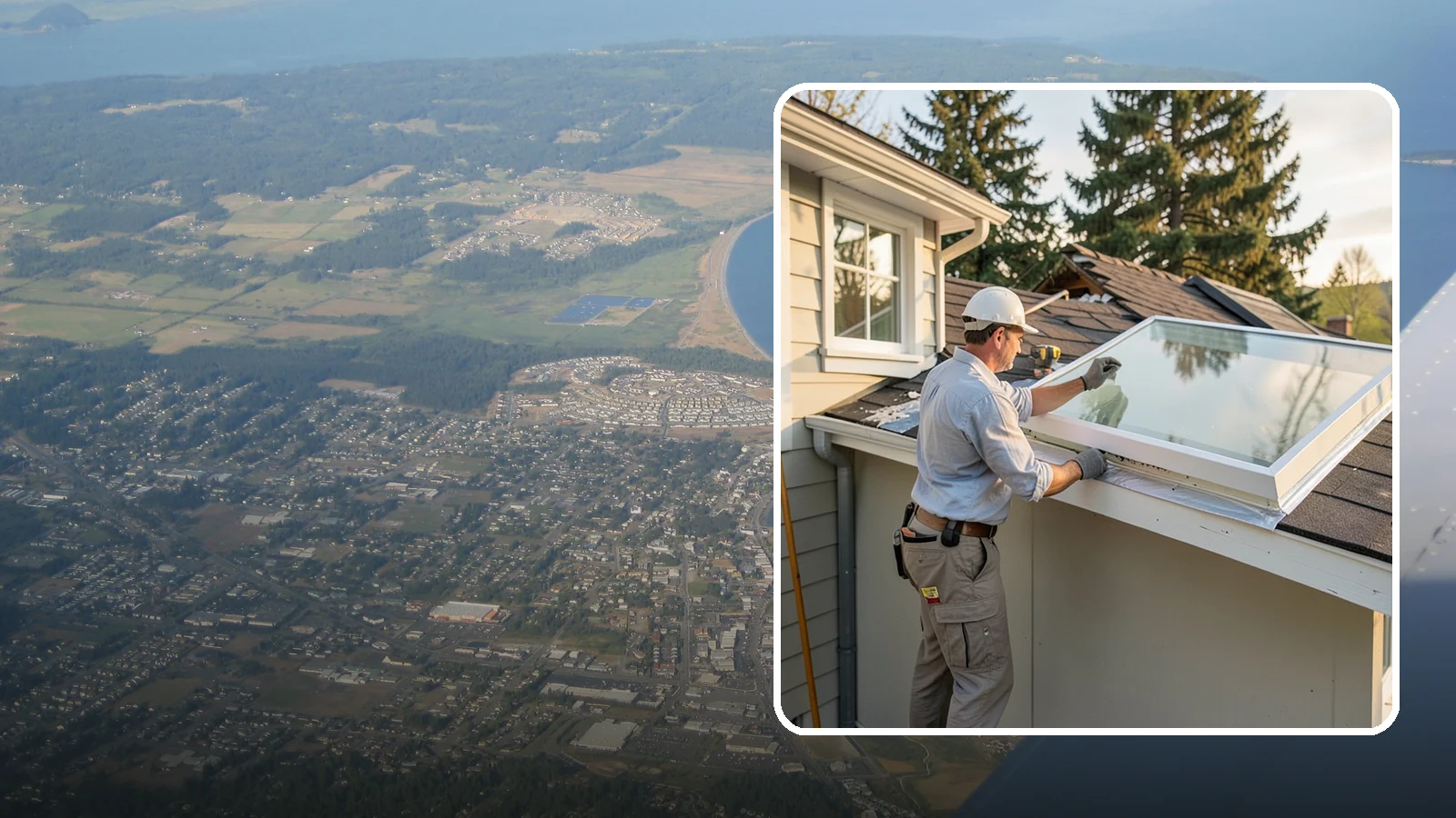 Skylight Replacement in Oak Harbor, Island County, WA - Swap out aging, foggy, or leaking skylights for efficient new units without disturbing your roof.