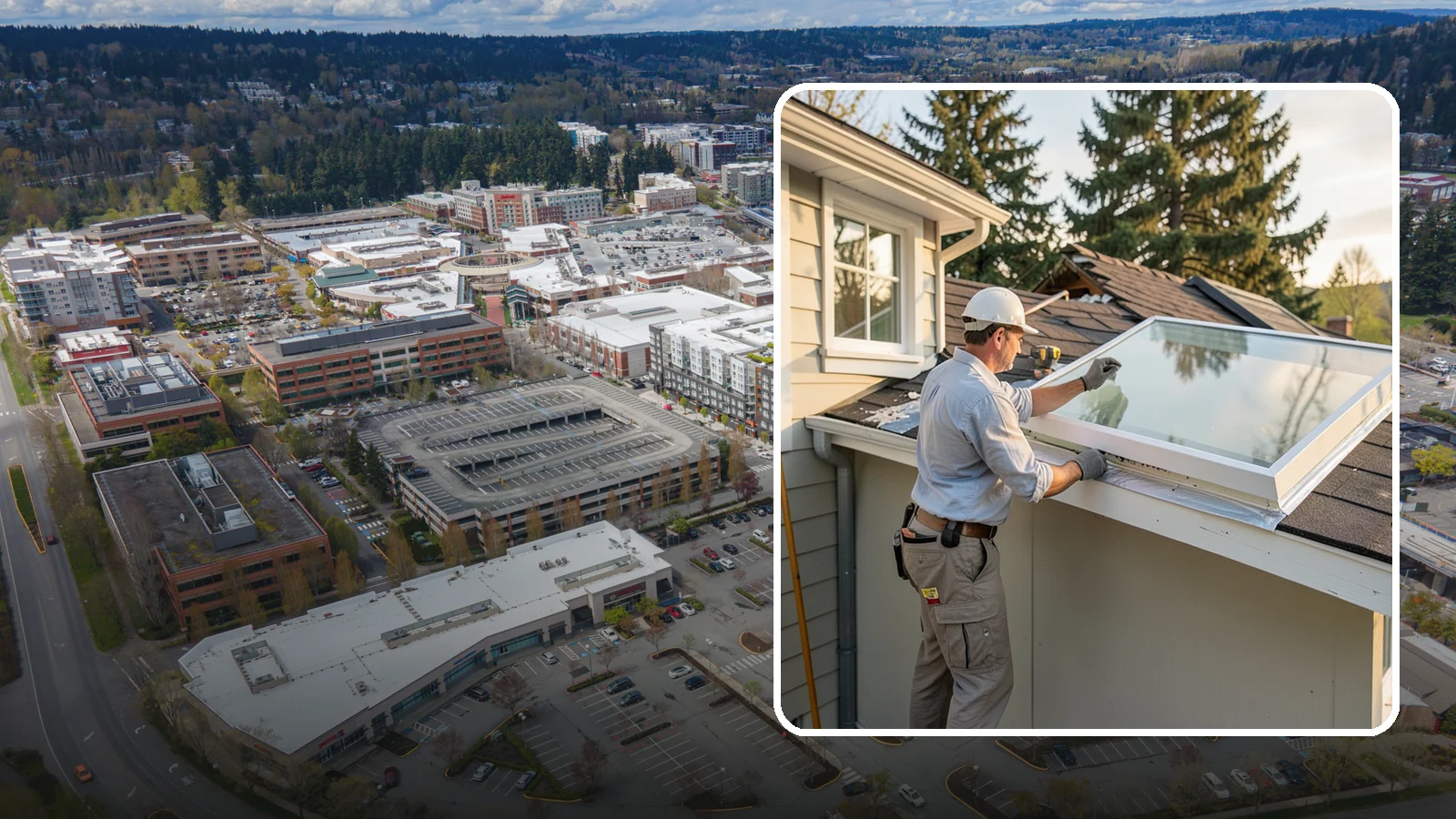 Skylight Replacement in Redmond, King County, WA - Swap out aging, foggy, or leaking skylights for efficient new units without disturbing your roof.