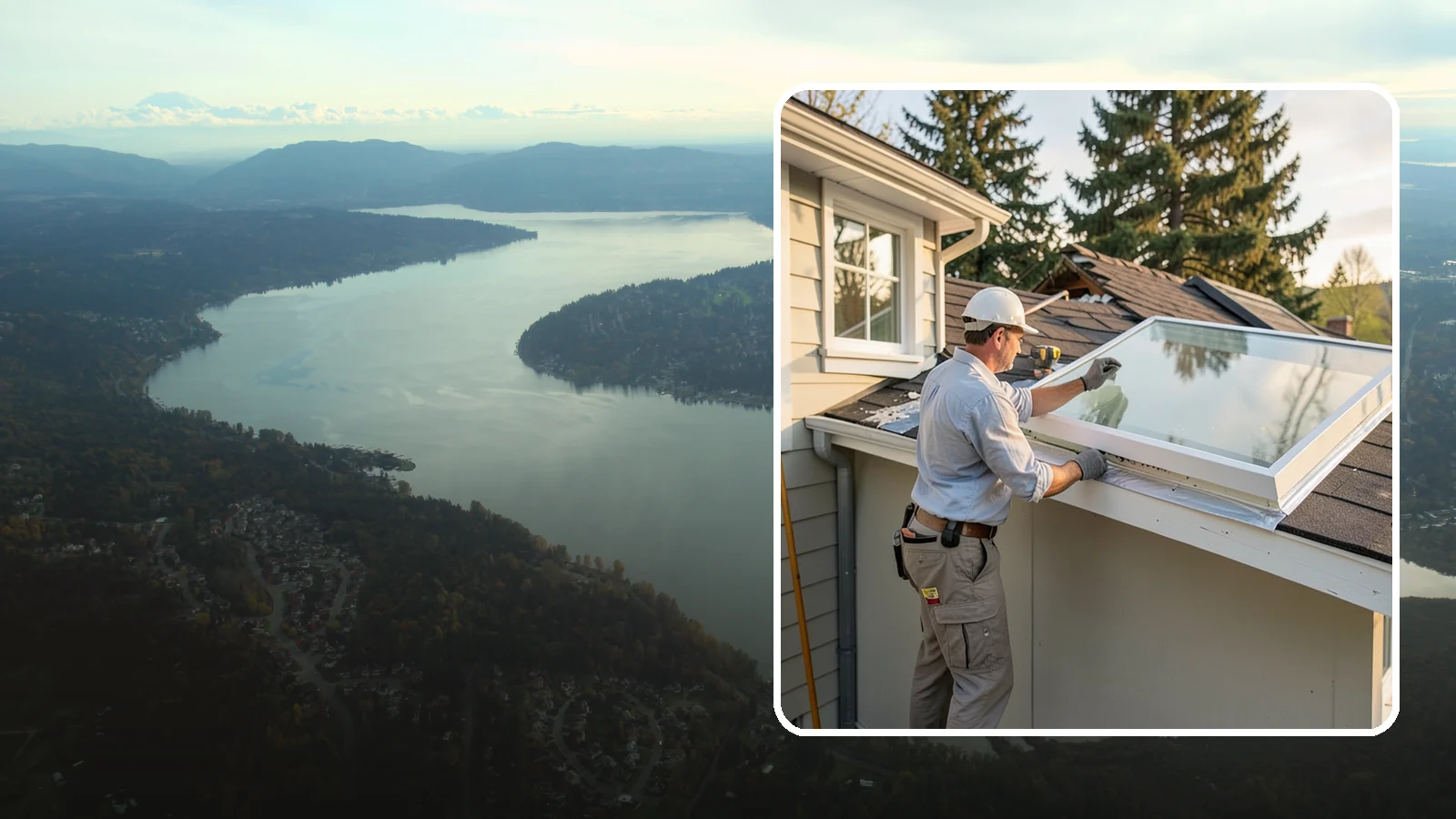 Skylight Replacement in Sammamish, King County, WA - Swap out aging, foggy, or leaking skylights for efficient new units without disturbing your roof.